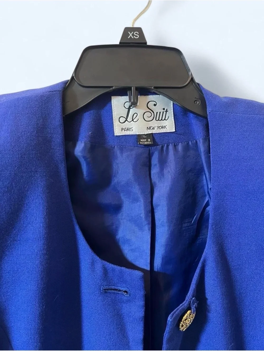 Vintage Le Suit Royal Blue 2PC Skirt Suit Princess Diana Inspired
